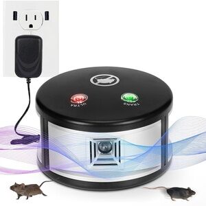 Ultrasonic Mouse Repeller, 360° Squirrel Repeller, Pest Deterrent For Indoor